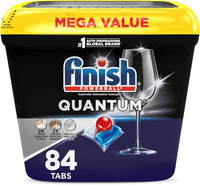 Quantum Dishwasher Pods, No Pre-Rinse Dishwasher Detergent Soap Removes 24HR Dried-On Stain and Grease, Leaving a Virtually Spotless Shine, 84 Count